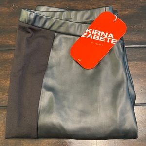 KIRNA ZABETE BLACK LEATHER LEGGINGS